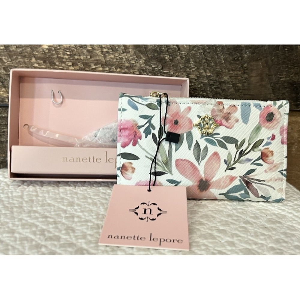 Nanette Lepore Bi Fold Wallet Lipstick Pink NWT